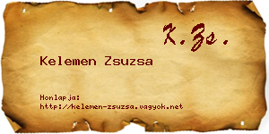 Kelemen Zsuzsa névjegykártya